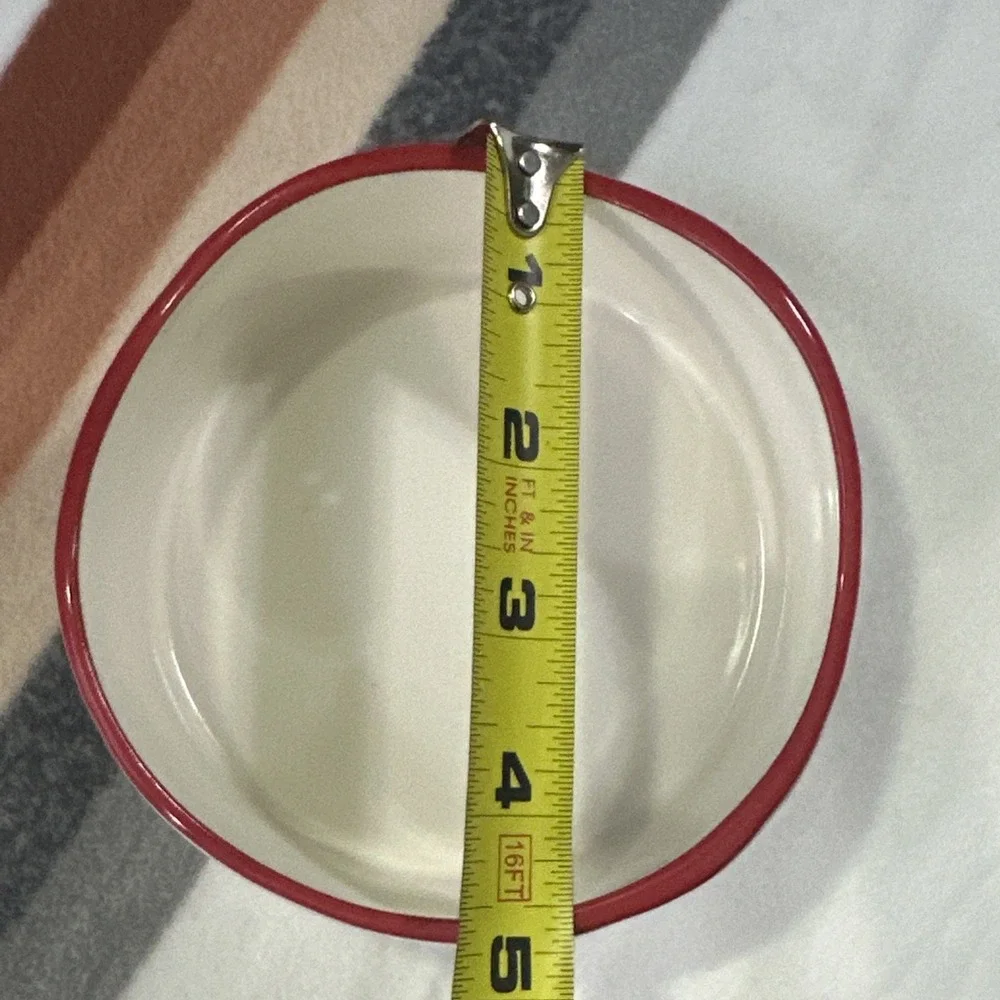 Rae Dunn Peanuts Dog Cat Pet Bowl, Winter Christmas, Paw La La !
